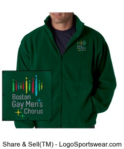 BGMC Logo Fleece Jacket - evergreen Design Zoom